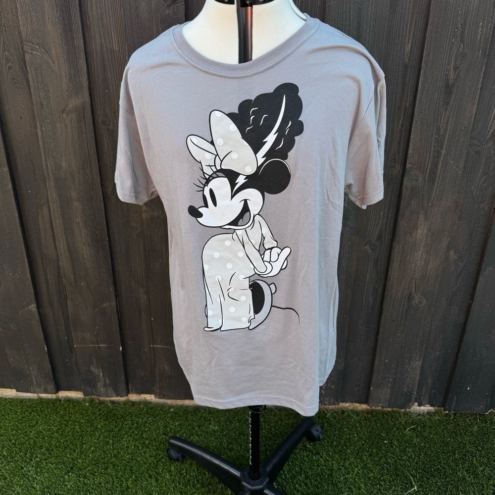 Disney Classic Bride of Frankenstein Minnie Gray Tee